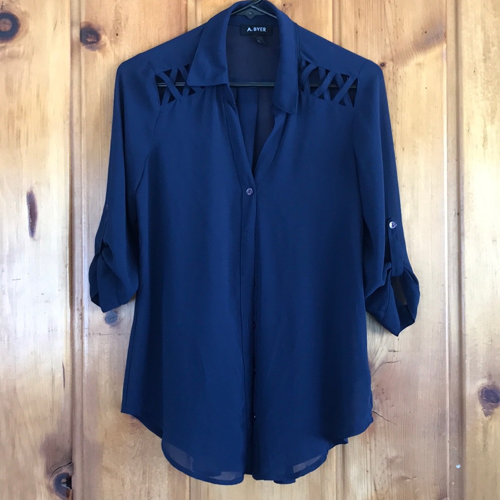Navy Blue Blouse